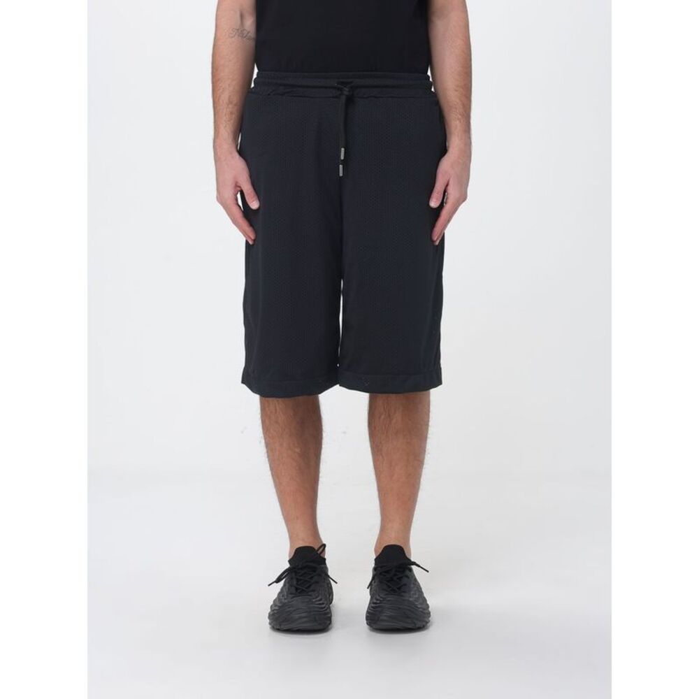 Disclaimer Men Perforated Acetate Bermuda Shorts Disclaimer